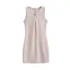 Temperamento deseo puro falda ajustada al cuerpo mujer diseño hueco sentido de la moda vestido tirantes primavera verano alta gama sentido ropa formal ligera falda chaleco