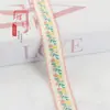 Cinta Jacquard Floral de 2.5 cm para Textiles del Hogar, Decoraciones de Ventanas, Decoración de Ropa, Accesorios de Encaje Hechos a Mano DIY G3516