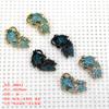 60463-1 Cobre Estilo Antigo Joias DIY Cobre Gotejamento de Óleo Feito à Mão Grampo de Cabelo Coroa de Cabelo Material Acessórios Peixes 18*29mm