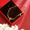 Pulseira Dourada de Areia Vietnamita Estilo Chinês Novo para Mulheres Que Não Desbota por Muito Tempo Borboleta Nicho Ouro de Imitação de Alta Qualidade Cabacinha Joias Atacado