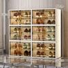 Gabinete para Zapatos y Gabinete de Almacenamiento Integrados en la Pared, Caja de Zapatos para el Hogar, Zapatero Estrecho Multicapa para Entrada, Almacenamiento de Zapatos