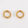 Anillo Doble Agujero Retorcido Chapado en Oro de 18K Acero Inoxidable 304 Anillo de Cuentas Material para Enhebrar Hecho a Mano Accesorios de Anillo de Conexión para Pulsera