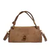 2026 Nuevo Bolso de Terciopelo para Axila Bolso de Mano de Alta Gama Retro para Mujer con Colgante de Perlas Bolso Cruzado de Hombro Único para el Trabajo
