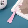 Franja de fio de poliéster com 8cm de espessura, pingente antigo estilo chinês, leque redondo, marcador de página Hanfu, nó chinês, feito à mão