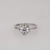 En stock en Fanzhou: Anillo de Mujer Copo de Nieve del Sur de Moissanita 1 Quilate Plata S925 Chapado en Oro, Directo de Fábrica