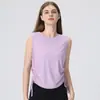 Ropa de Yoga para Mujer, Camiseta Fina de Verano sin Mangas, Top Deportivo Holgado Transpirable, Chaleco, Cubre Ropa para Correr, Entrenamiento, Fitness