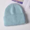 Gorro de Lana Tejido Cálido Gorro de Lana Mezclada Cachemira Cómodo y Versátil Venta Directa de Fábrica Color Sólido Circunferencia de Cabeza Grande Hace que la Cara se Vea Más Pequeña