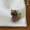 Corea del Sur importó Francia pequeño estándar de oro lindo oso de dibujos animados gato pequeño pinza para el pelo flequillo clip lateral