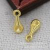 Joyería DIY Cobre Chapado en Oro 24K Conservación del Color 10*4*2.5mm Colgante con Forma de Gota de Agua Borla Accesorio B2021