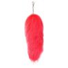 Colgante de pelo de zorro de 30 cm para Halloween, cola de zorro azul plateada, accesorio de piel auténtica, colgante para bolso de mujer