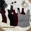 Chaleco Térmico Básico Nuevo para Mujer Otoño/Invierno 2026, Camisola Engrosada con Copas, Capa Interior con Hermoso Diseño de Espalda