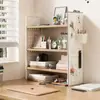 Estante de almacenamiento de escritorio, estantería de escritorio, tablero perforado, escritorio de estudio en casa, estante de almacenamiento y exhibición de estación de trabajo de oficina multicapa