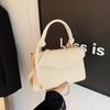 Bolsa de textura de alta qualidade feminina 2024 verão nova moda contraste cor portátil pequena bolsa quadrada feminina bolsa de ombro crossbody