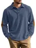 Moletom jacquard de comércio exterior transfronteiriço, novo estilo europeu e americano da Amazon para primavera e outono, gola de lapela, proteção nos cotovelos, pulôver masculino casual solto