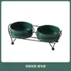 Tigela de cerâmica para cachorro, tigela de ração para cachorro, tigela dupla para ração e água de cachorro, prato para cachorro, tigela dupla para gato, proteção para o pescoço, anti-derramamento, tigela para cães de pequeno e médio porte