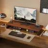 Soporte para monitor de computadora de escritorio, soporte para pantalla, organizador de escritorio de oficina, esencial para estación de trabajo, estante de almacenamiento y organización