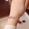Pulsera Irregular de Amatista Blanca Cristal Blanco Aguamarina Pulsera Irregular de Grava Pulsera de Círculo Único Linda para Niñas Venta al por Mayor
