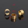 Dedal de Costura Dorado, Anillo Superior para Aguja de Coser a Mano, Caja para Agujas a Juego, Abreargollas de Círculo Simple, Accesorios de Joyería