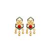 Ayeryuan Nuevo Estilo Chino Marea Nacional Palacio Hanfu Cheongsam Pendientes de Calabaza con Aguja de Plata 925 Pendientes Esmaltados con Borla Antigua