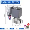 Válvula de Agua de Acero Inoxidable 304 220V Válvula Electromagnética Válvula de Tubería de Control Eléctrico Válvula de Agua Normalmente Cerrada Válvula de Aceite