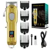 Cortapelos Recargable de Batería de Litio Más Vendido Transfronterizo Pantalla LCD Hogar Salón de Belleza Barbería Cortapelos Eléctrico Profesional