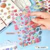 Adesivos estéreo 3D em relevo de desenho animado, adesivos divertidos e flutuantes no estilo Ins, materiais decorativos DIY para crianças, manual de adesivos para atacado.