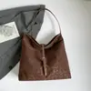 Bolso de Mujer de Gran Capacidad Más Vendido para Ir al Trabajo Bolso Estampado Leopardo Escarchado Otoño Nuevo Bolso de Hombro Único Bajo el Brazo Bolso Tote Tipo Cubo