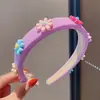 Diadema infantil fruta esponja flor pequeña lavado de cara maquillaje presión para el cabello no lastima la cabeza linda princesa niña accesorios para el cabello