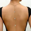 Collar con Cadena de Espalda Sexy de Aleación Transfronterizo Europeo y Americano Moda Simple Colgante de Mariposa Cadena para el Cuerpo Collar Largo para Mujer Joyería