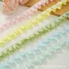 Renda Plissada de Poliéster de 2,5cm Acessórios de Renda Feitos à Mão DIY Bolsa de Dor Labubu Material para Roupas de Bebê