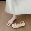 Sandalias tipo moño estilo francés para mujer, nuevo modelo verano 2026, que aumentan la altura, hermosas, perfectas con faldas, cómodas para los pies, sandalias romanas