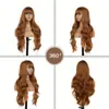 Amazon Transfronterizo Europa y Estados Unidos Peluca de Cabello Largo Ondulado Grande Tocados Peluca de Cabello Rizado de Ondas Grandes con Flequillo