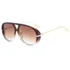 Gafas de sol aviador retro de doble puente europeas y americanas 2026 para mujer, Gafas de sol con protección solar estilo callejero, Gafas de montura grande estilo milenio