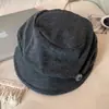 Boina Plisada de Mezcla de Algodón Fábrica Sombrero Octagonal Vintage Venta al por Mayor Estilo Japonés Versátil Para Adelgazar la Cara Sombrero Artístico de Pintor