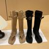 2024 comércio exterior novo two-wear clipe de dedo do pé plissado botas frescas design de nicho oco botas altas botas de plataforma para hot pants
