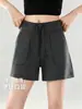 Pantalones cortos deportivos holgados transpirables de modal, de cintura alta adelgazantes, de verano para yoga, de tres puntos, para fitness, para niñas, para correr, casuales