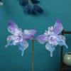 2024 nuevo diseño original antiguo hecho a mano accesorios para el cabello hanfu con mariposa rosa pinza para el cabello tocado hanfu
