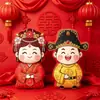 Almofadas de cabeceira para quarto de noiva antigo estilo chinês, dote de casamento, um par de bonecos de pelúcia para a cama, almofadas de pelúcia para a cama