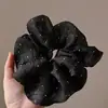 Scrunchie de Gaze Bolha Extra Grande com Strass, Elástico de Cabelo de Luxo Estilo Francês, Acessório de Cabelo Moderno e Elegante para Mulheres