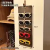 Bolsa Cordão para Óculos de Sol em Couro Retrô Uso Doméstico Grande Capacidade Bolsa de Armazenamento de Óculos Montada na Parede Bolsa de Armazenamento Display para Óculos de Sol