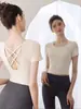 Conjunto de Ropa de Yoga para Mujer Verano 2026 Nuevo Alto Nivel Pilates Entrenamiento Fitness Top Deportivo de Manga Corta Estilo Delgado