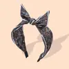 Estilo Étnico Transfronterizo Tela Paisley Satén Diadema Ancha Accesorio para el Cabello para Mujeres Versátil Diadema Nudosa de Orejas de Conejo