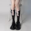 Meias de Renda Vazadas, Laços de Renda, Meias Personalizadas, Meias 3/4 Charlotte Lolita, Meias 3/4 Doce e Salgada Jk
