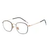 Gafas lisas de alambre dorado anti luz azul para hombre, montura de gafas lisas de personalidad ultraligera, gafas protectoras de montura óptica metálica para mujer