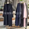 10% cachemira 90% lana, bata larga de lana de doble cara con cinturón, ropa para mujer