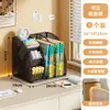 Estante de almacenamiento de clasificación por materia para escritorios de estudiantes, caja de almacenamiento de libros vertical multi-compartimento, organizador de escritorio para estación de trabajo con portalápices