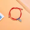 Pulsera de la Suerte Ojo Turco Ojo Malvado Palma Trenzada Hecha a Mano Más Vendida Transfronteriza Hamsa Pulsera Ojo Azul
