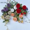 Concubina imperial de várias cabeças rosa flor de casamento simulação 5 rosas arranjo de flores de auditório decoração foto flor artificial atacado