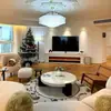 Móvel de TV com Lareira Estilo Francês 1.8/2.2/ 2.4m Feito de Madeira Maciça para Uso Doméstico na Sala de Estar com Decoração de Chama Simulada e Aquecimento Elétrico