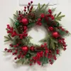 Guirlanda de Natal Artificial Transfronteiriça, Guirlanda de Frutas Vermelhas, Guirlanda de Frutas da Sorte, Decoração de Casa, Pendurar na Porta, Pendurar na Parede, Amazon
